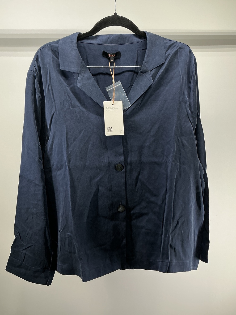 100% Washable Silk Pajama Long Sleeve Top